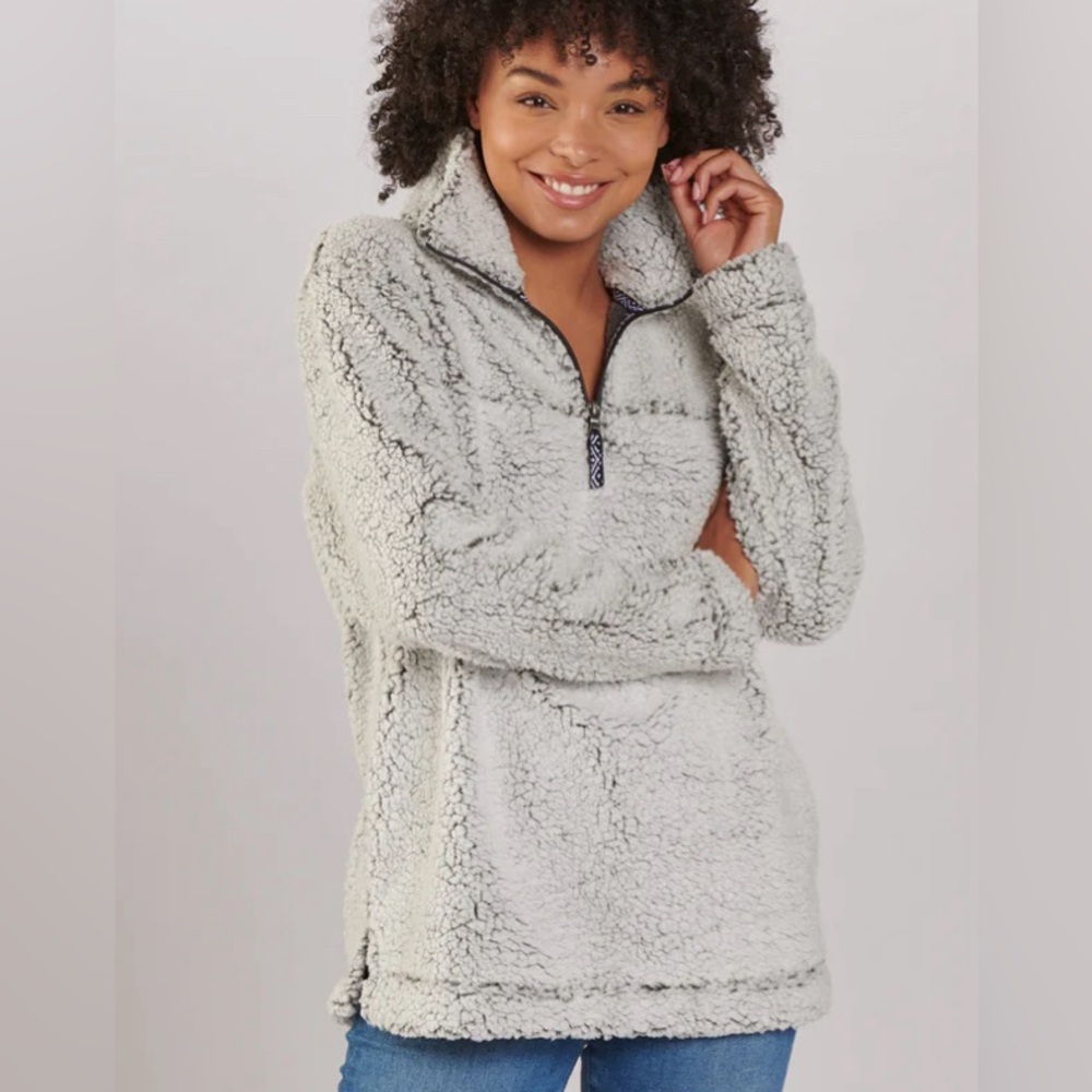 Boxercraft Womens Small Gray 1/4 Zip Sherpa Fleece